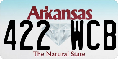 AR license plate 422WCB