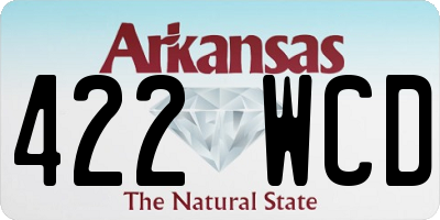AR license plate 422WCD