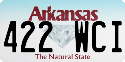 AR license plate 422WCI