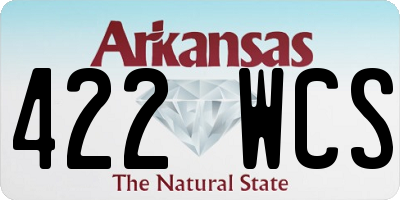 AR license plate 422WCS