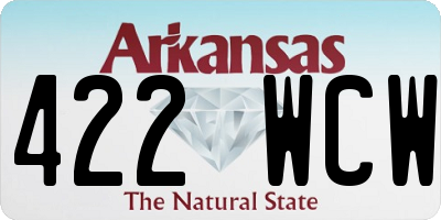 AR license plate 422WCW