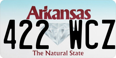 AR license plate 422WCZ