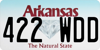 AR license plate 422WDD