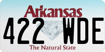 AR license plate 422WDE