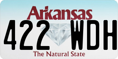 AR license plate 422WDH