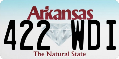 AR license plate 422WDI