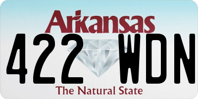 AR license plate 422WDN