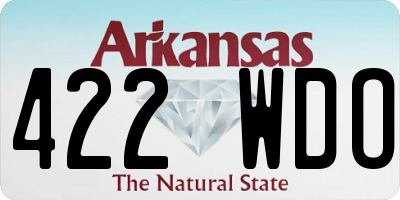 AR license plate 422WDO
