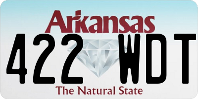 AR license plate 422WDT