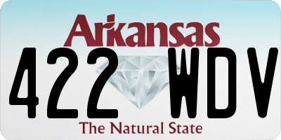 AR license plate 422WDV