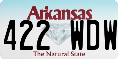 AR license plate 422WDW