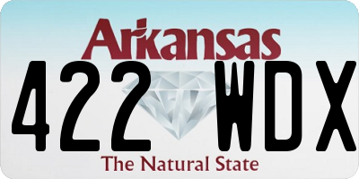 AR license plate 422WDX