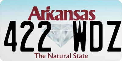 AR license plate 422WDZ