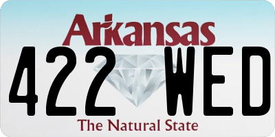 AR license plate 422WED