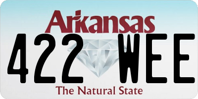 AR license plate 422WEE