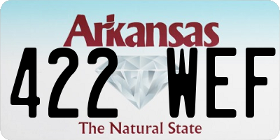 AR license plate 422WEF