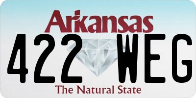 AR license plate 422WEG