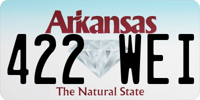 AR license plate 422WEI