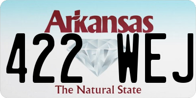 AR license plate 422WEJ