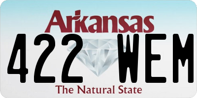 AR license plate 422WEM