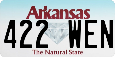 AR license plate 422WEN