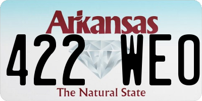 AR license plate 422WEO