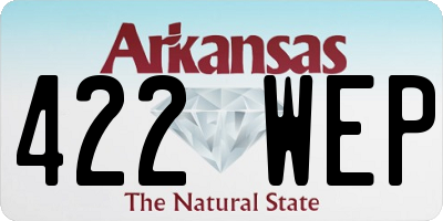 AR license plate 422WEP