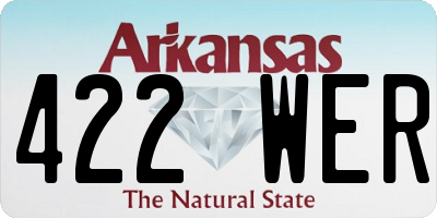 AR license plate 422WER