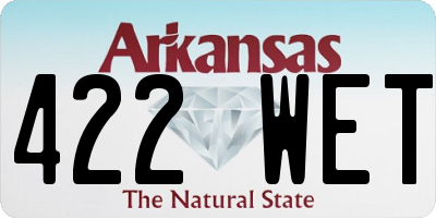 AR license plate 422WET