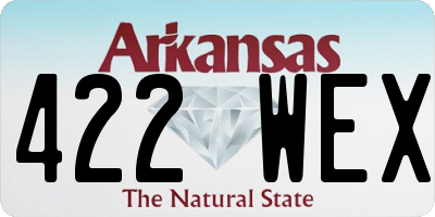 AR license plate 422WEX