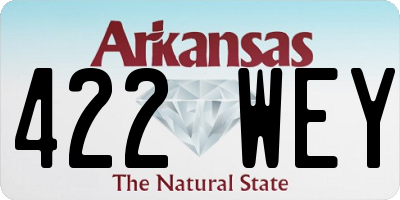 AR license plate 422WEY