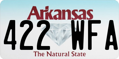 AR license plate 422WFA