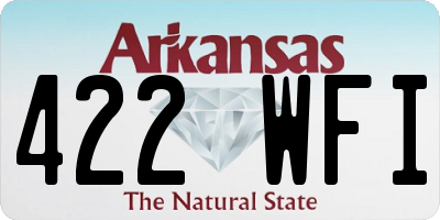 AR license plate 422WFI