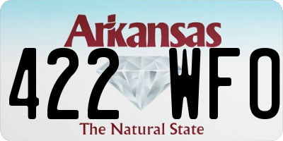 AR license plate 422WFO