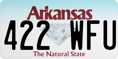 AR license plate 422WFU
