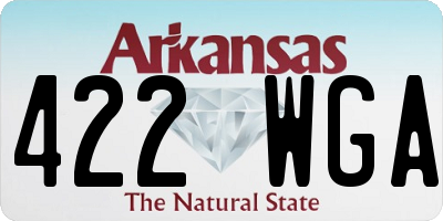 AR license plate 422WGA