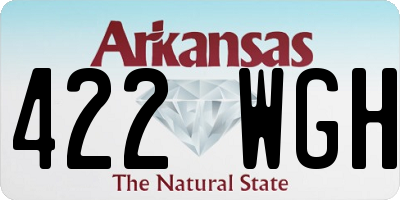 AR license plate 422WGH