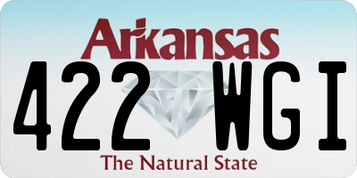 AR license plate 422WGI