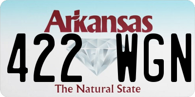 AR license plate 422WGN