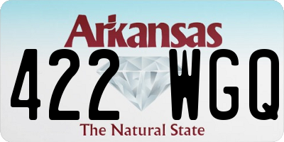AR license plate 422WGQ