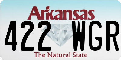 AR license plate 422WGR