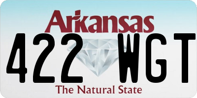 AR license plate 422WGT
