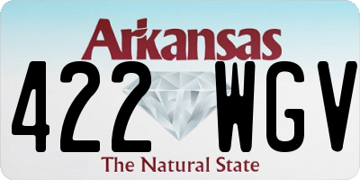 AR license plate 422WGV