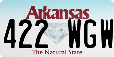 AR license plate 422WGW