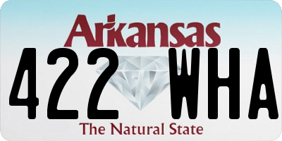 AR license plate 422WHA
