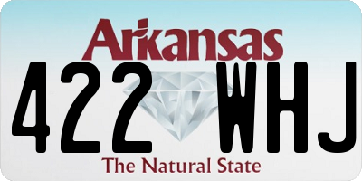 AR license plate 422WHJ