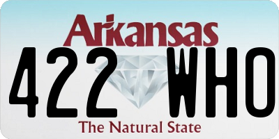 AR license plate 422WHO
