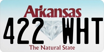 AR license plate 422WHT