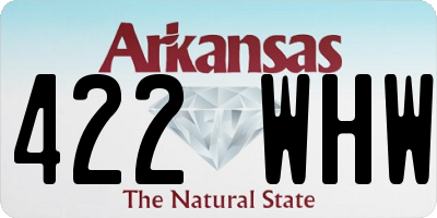 AR license plate 422WHW