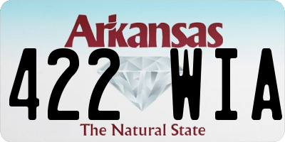 AR license plate 422WIA